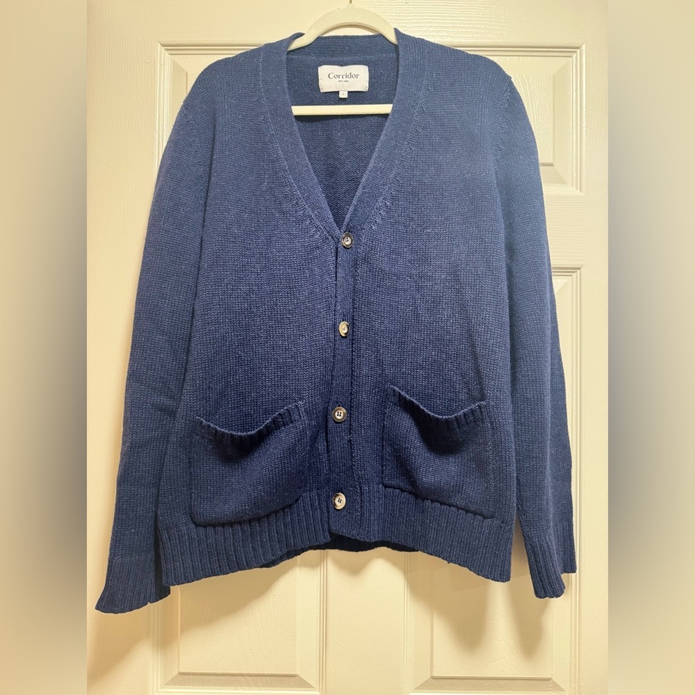Corridor New York Men’s Cardigan -  Wool and Baby Alpaca - Picture 4 of 13